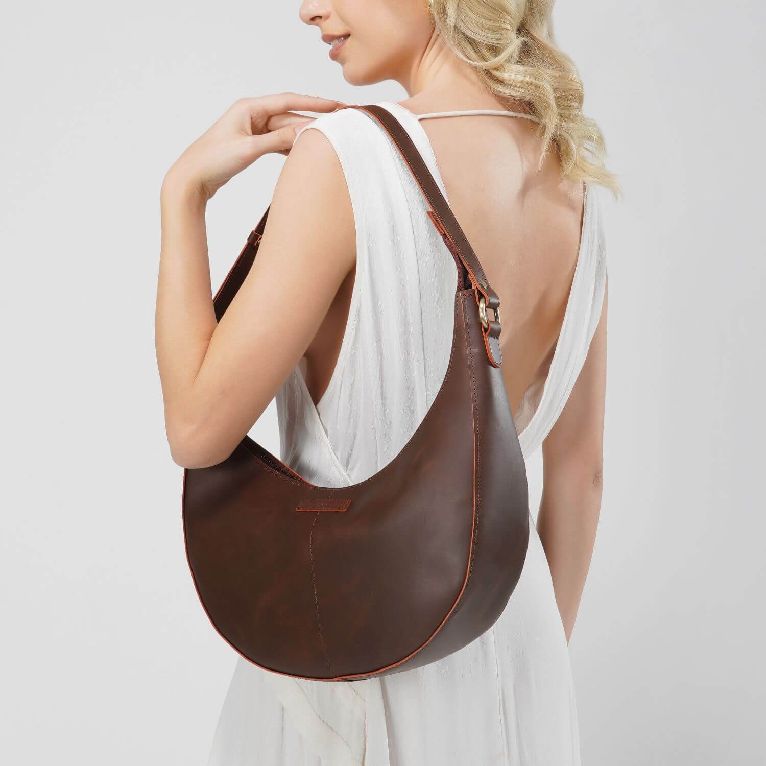 Paris Half Moon Shoulder Bag | | Brown