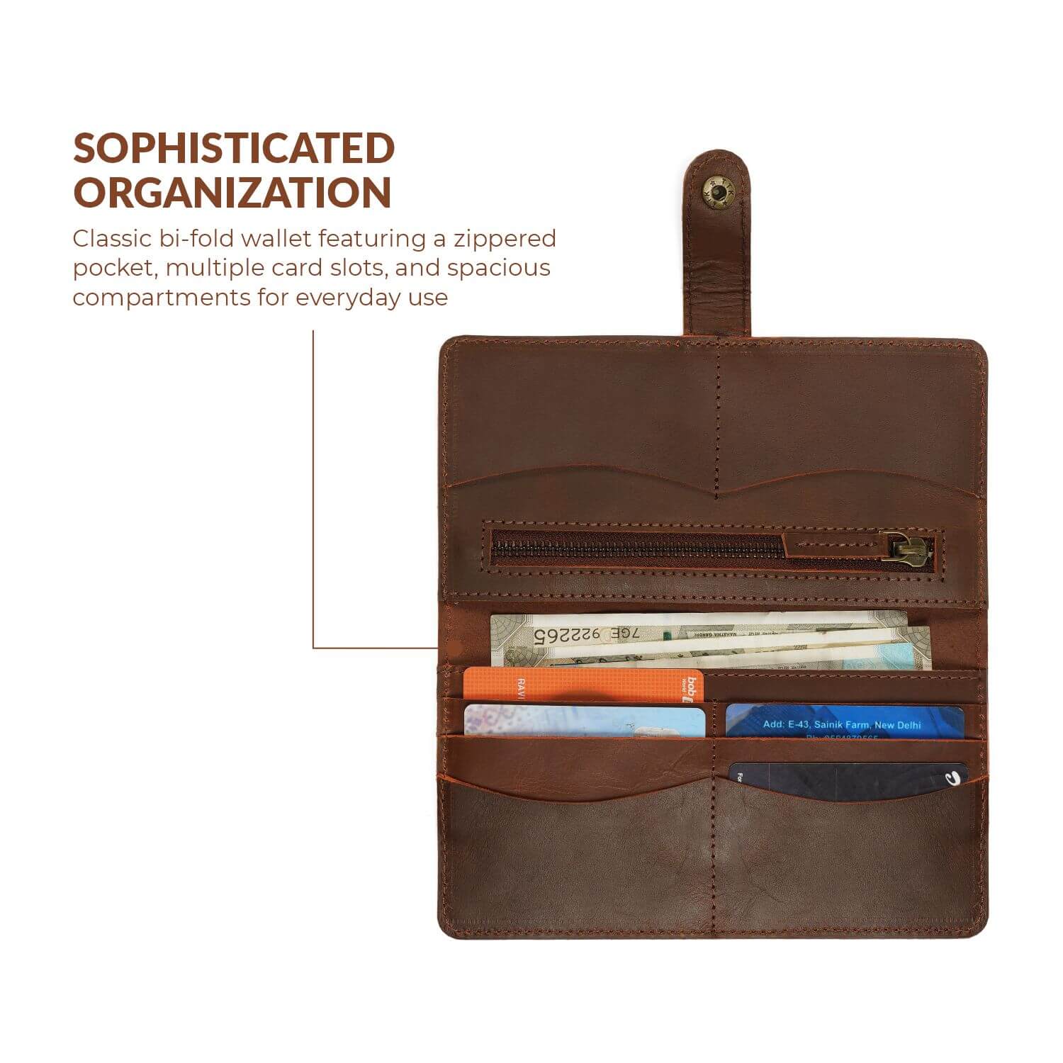 Milan Classic Bi-Fold Wallet | | Brown