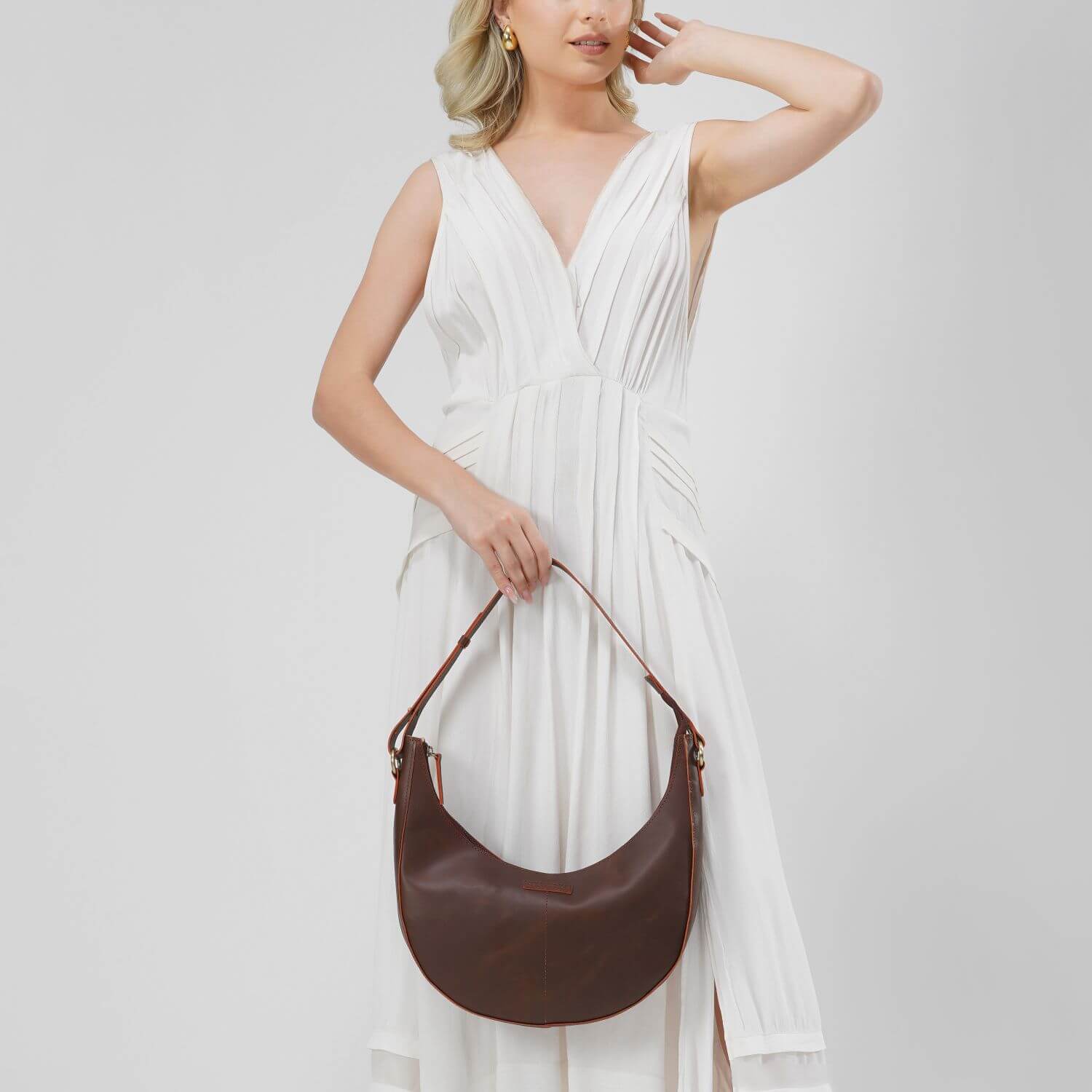 Paris Half Moon Shoulder Bag | | Brown